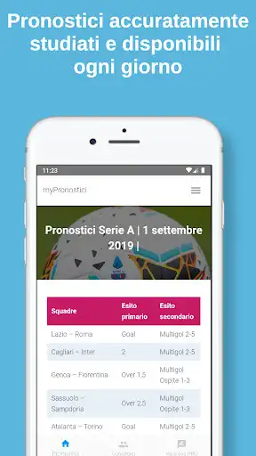 Play myPronostici - Pronostici Calcio as an online game myPronostici - Pronostici Calcio with UptoPlay