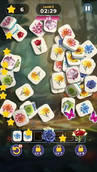 Play Mystical Flower Tiles as an online game Mystical Flower Tiles with UptoPlay