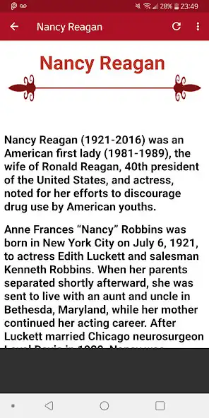 Play Nancy Reagan as an online game Nancy Reagan with UptoPlay