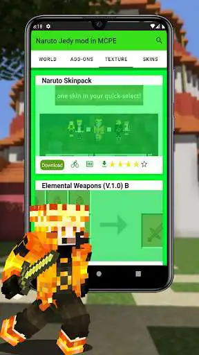 Play Naruto Jedy mod in MCPE as an online game Naruto Jedy mod in MCPE with UptoPlay