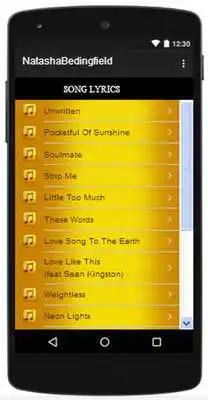 Play Natasha Bedingfield Top Songs  Hits Lyrics.