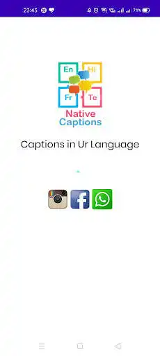 Play Native Captions : Captions for Instagram, Whatsapp  and enjoy Native Captions : Captions for Instagram, Whatsapp with UptoPlay