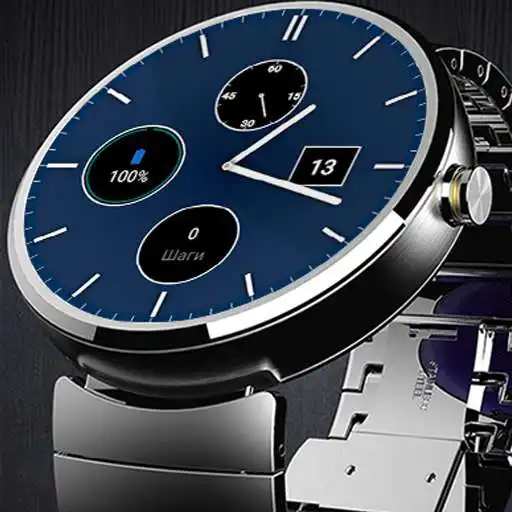 Play Navy Blue Watch Face APK