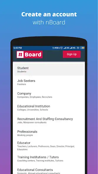 Play nBoard - Networking App for Students, job seekers.  and enjoy nBoard - Networking App for Students, job seekers. with UptoPlay