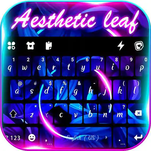 Play Neon Aesthetic Leaf Keyboard Background APK