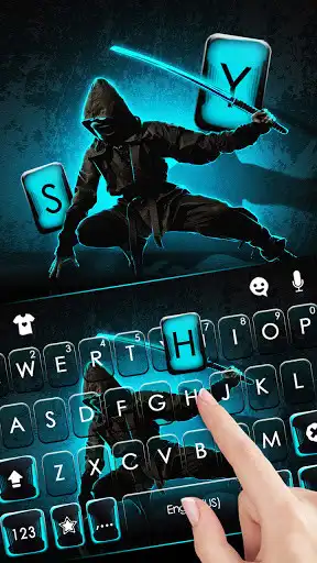 Play Neon Blade Ninja Keyboard Background as an online game Neon Blade Ninja Keyboard Background with UptoPlay