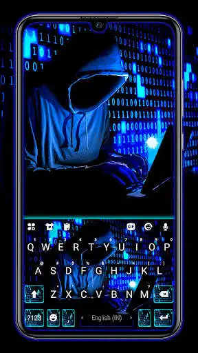 Play Neon Blue Hacker Keyboard Background  and enjoy Neon Blue Hacker Keyboard Background with UptoPlay