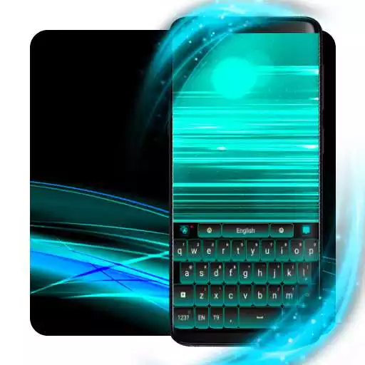 Free play online Neon Blue Keyboard  APK