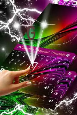 Play Neon Burst Keyboard Skin