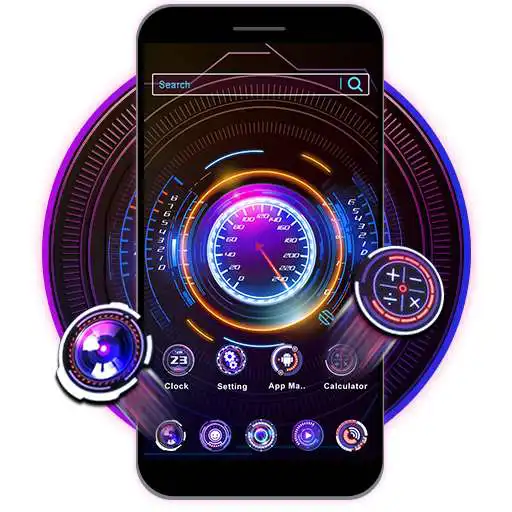 Play Neon Car Hologram Launcher Theme Live Wallpapers APK