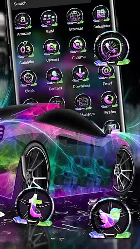 Play Neon Car Theme as an online game Neon Car Theme with UptoPlay