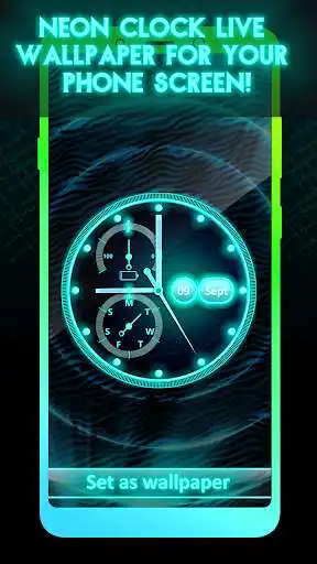 Play Neon Clock Live Wallpaper App  and enjoy Neon Clock Live Wallpaper App with UptoPlay