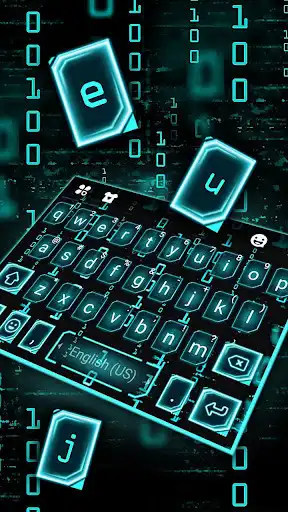 Play Neon Cyber Code Keyboard Theme as an online game Neon Cyber Code Keyboard Theme with UptoPlay