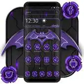 Free play online Neon Dark Purple Bat Theme APK