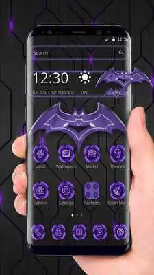 Play Neon Dark Purple Bat Theme