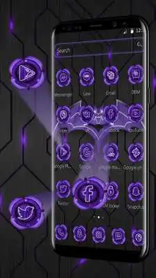 Play Neon Dark Purple Bat Theme