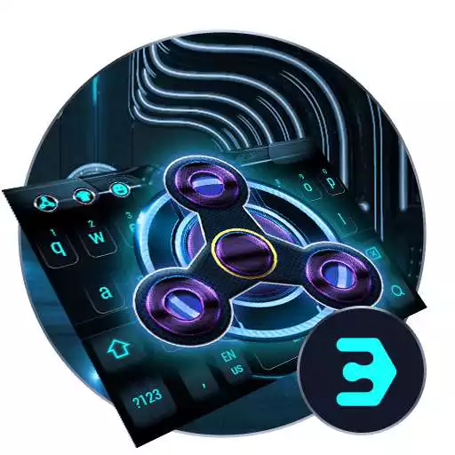 Free play online Neon fidget spinner 3D tech keyboard  APK