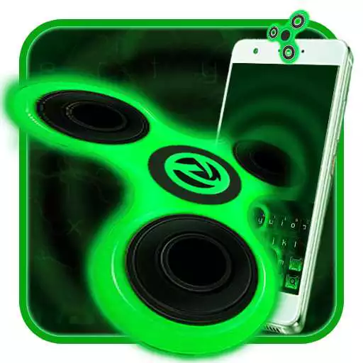 Free play online Neon Fidget Spinner Keyboard Theme  APK