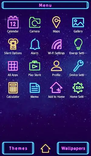 Play Neon Galaxy Theme as an online game Neon Galaxy Theme with UptoPlay