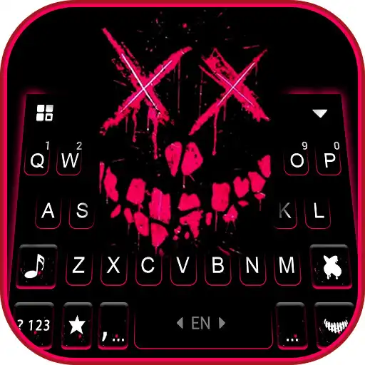 Play Neon Ghost Face Keyboard Background APK