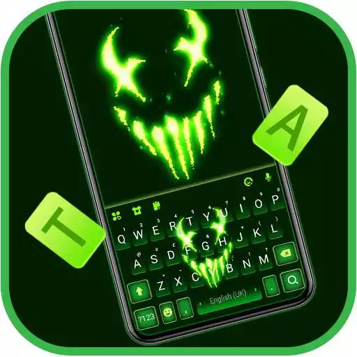 Play Neon Green Monster Keyboard Background APK