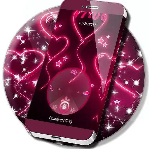 Free play online Neon Heart Locker Theme APK