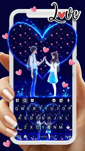 Play Neon Love Couple Keyboard Background  and enjoy Neon Love Couple Keyboard Background with UptoPlay