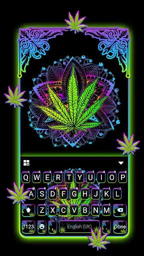 Play Neon Mandala Weed Keyboard Background  and enjoy Neon Mandala Weed Keyboard Background with UptoPlay