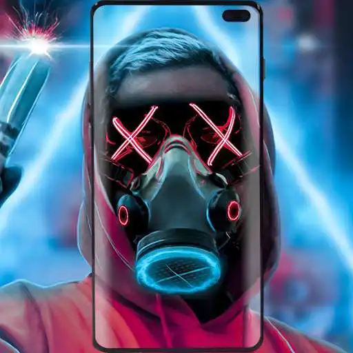 Play Neon Mask Wallpaper APK