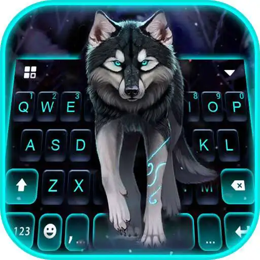 Play Neon Night Wolf Keyboard Background APK