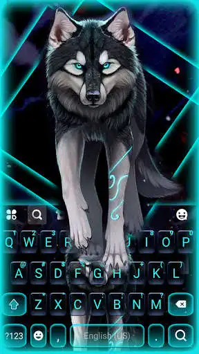 Play Neon Night Wolf Keyboard Background  and enjoy Neon Night Wolf Keyboard Background with UptoPlay