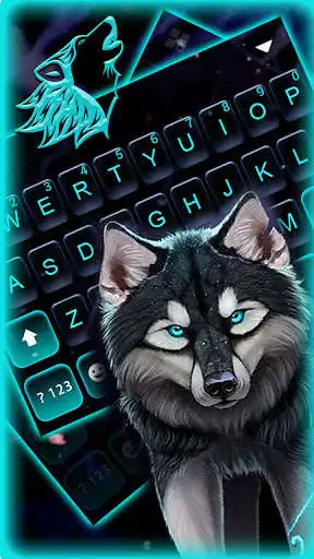 Play Neon Night Wolf Keyboard Background as an online game Neon Night Wolf Keyboard Background with UptoPlay