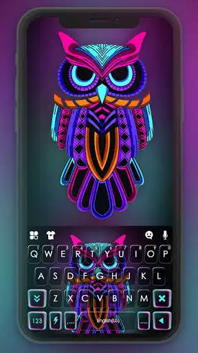 Play Neon Owl Keyboard Background  and enjoy Neon Owl Keyboard Background with UptoPlay