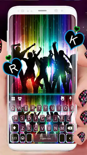 Play Neon Party Time Keyboard Background  and enjoy Neon Party Time Keyboard Background with UptoPlay