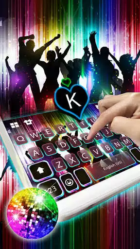 Play Neon Party Time Keyboard Background as an online game Neon Party Time Keyboard Background with UptoPlay