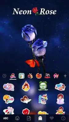 Play Neon Rose Keyboard Theme