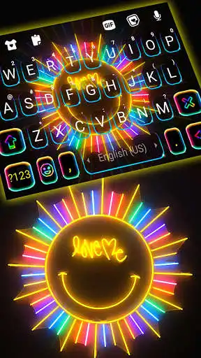 Play Neon Smile Sun Theme as an online game Neon Smile Sun Theme with UptoPlay