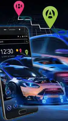 Play Neon Sports Car 2D Theme