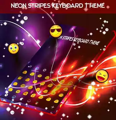 Play Neon Stripes Keyboard Theme