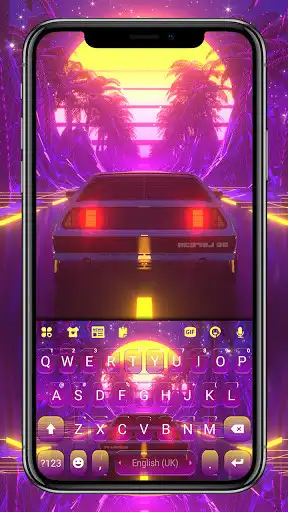 Play Neon Sunset Racing Keyboard Background  and enjoy Neon Sunset Racing Keyboard Background with UptoPlay