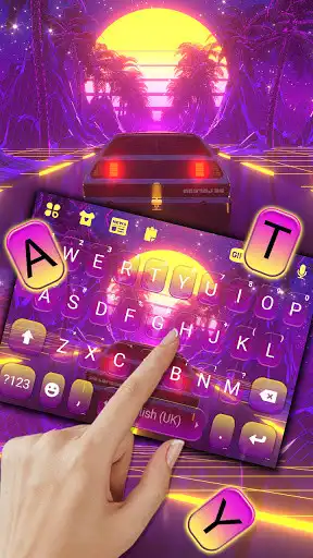 Play Neon Sunset Racing Keyboard Background as an online game Neon Sunset Racing Keyboard Background with UptoPlay