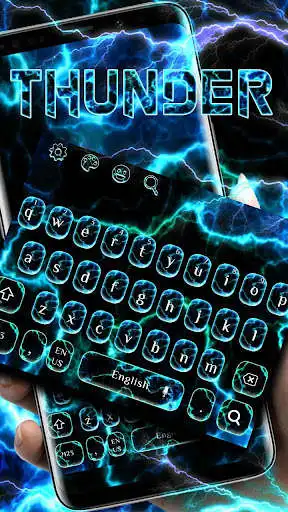 Play Neon Thunder Dark Keyboard  and enjoy Neon Thunder Dark Keyboard with UptoPlay