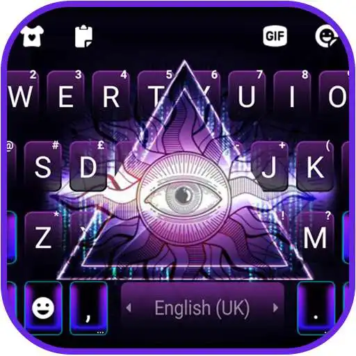 Play Neon Triangle Myth Keyboard Background APK