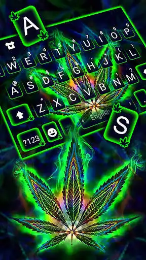 Play Neon Weed Illusion Keyboard Background as an online game Neon Weed Illusion Keyboard Background with UptoPlay