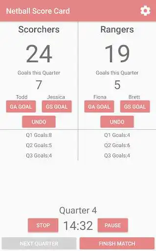 Play Netball Score Card  and enjoy Netball Score Card with UptoPlay