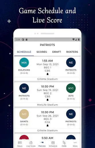 Play New England - Football Live Score & Schedule as an online game New England - Football Live Score & Schedule with UptoPlay