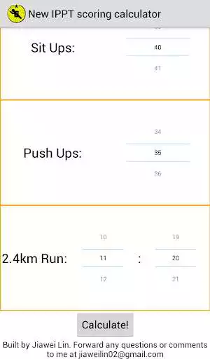 Play New IPPT Scoring Calculator