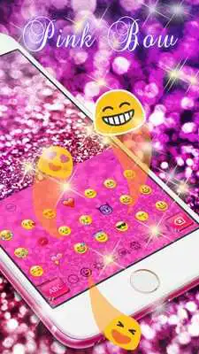 Play New Pink Glitter Bow Keyboard