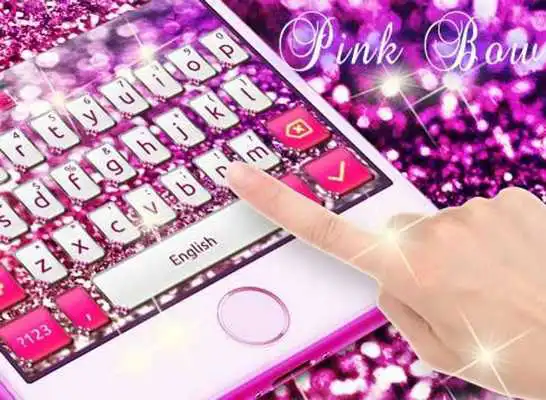 Play New Pink Glitter Bow Keyboard