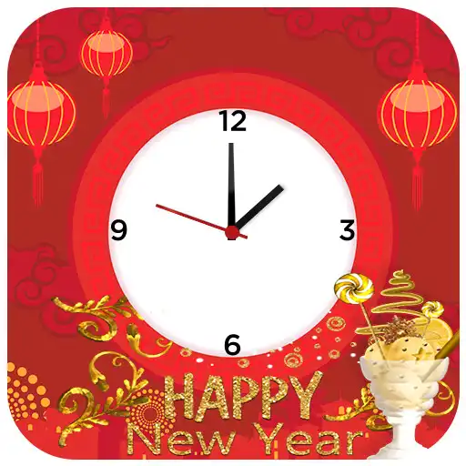 Play new year clock live wallpaper, new year wishes APK